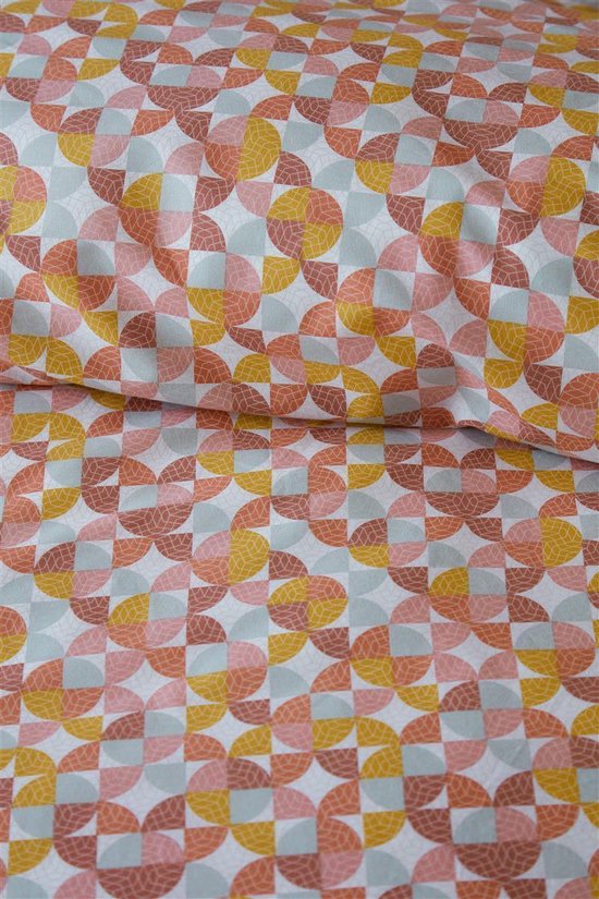 Beddinghouse Retro Grid Dekbedovertrek - 1-persoons (140x200/220 Cm + 1 Sloop) - Katoen - Red - Rood