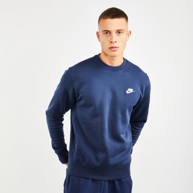 Nike - Club - Sweater met ronde hals in marine - Blauw