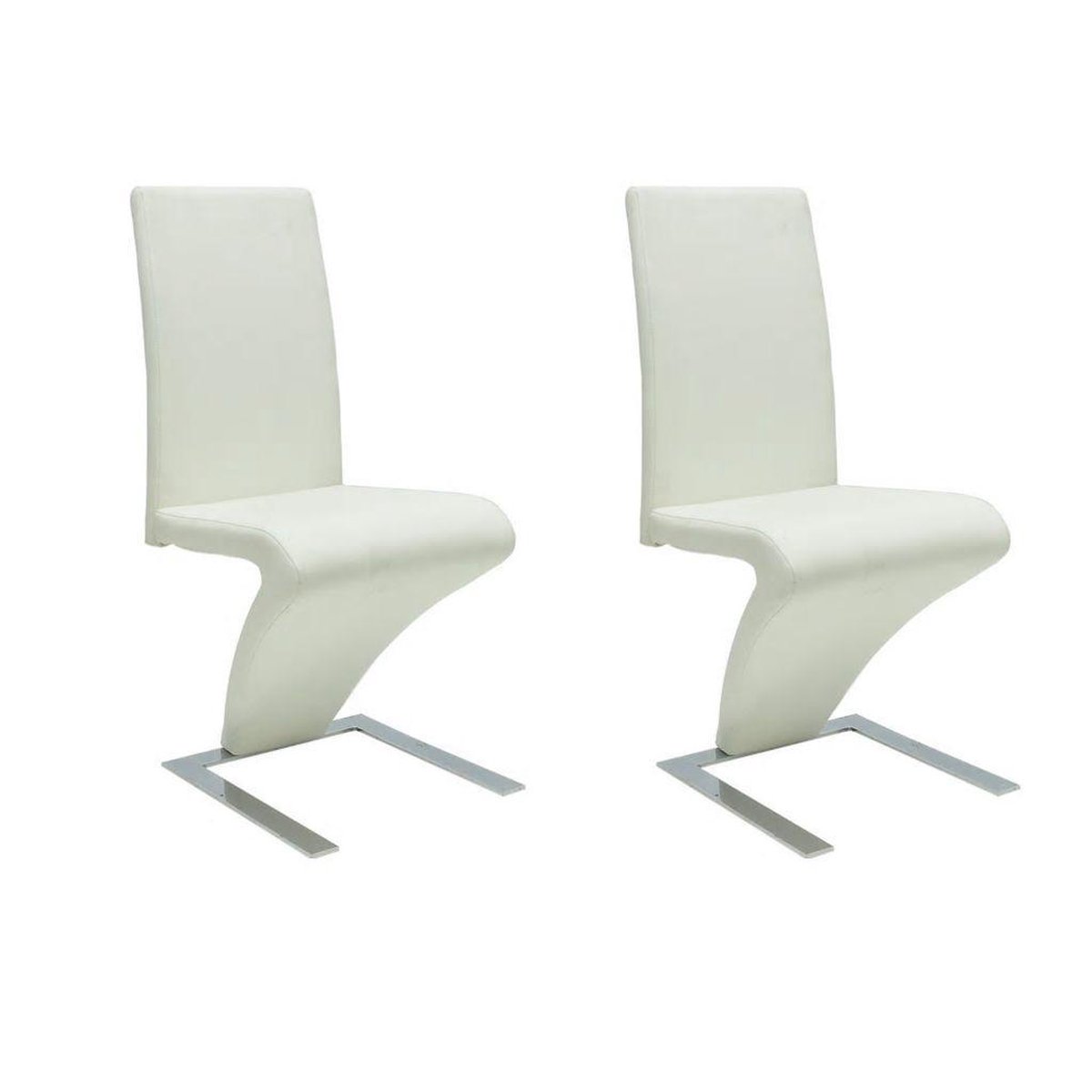 Vidaxl Eetkamerstoelen 2 St Kunstleer - Wit
