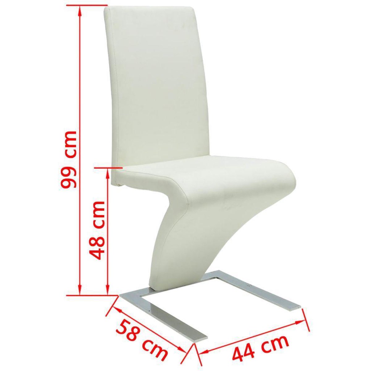 Vidaxl Eetkamerstoelen 2 St Kunstleer - Wit