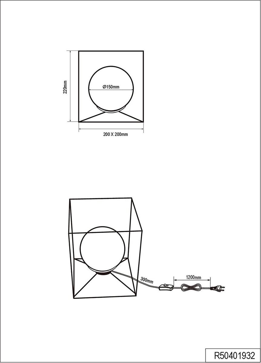 Reality Gabbia Tafellamp - Zwart
