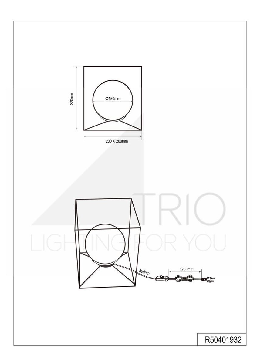 Reality Gabbia Tafellamp - Zwart
