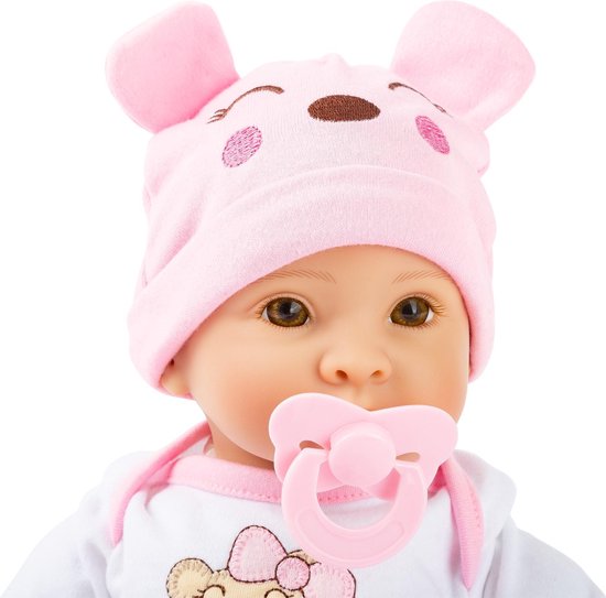 Small Foot Babypop Marie Meisjes 42 Cm/wit 10-delig - Roze