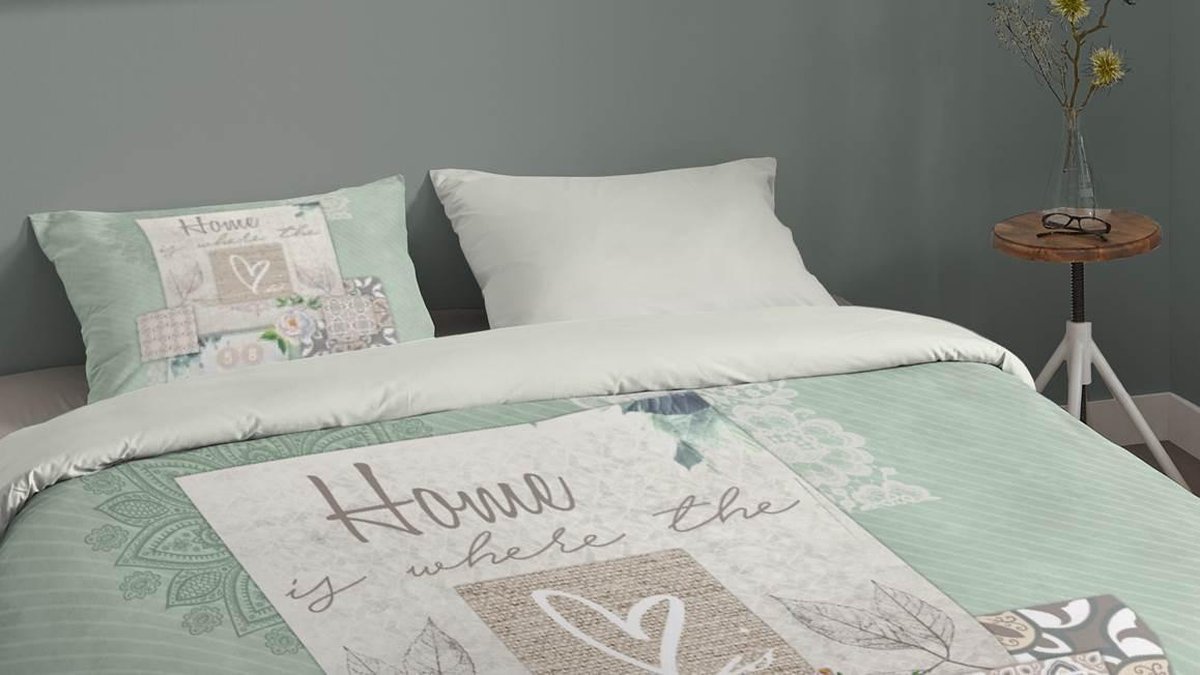 Iseng Uni Double Dekbedovertrek - 2-persoons (200x200/220 Cm + 2 Slopen) - Percal Katoen - Taupe/off-white