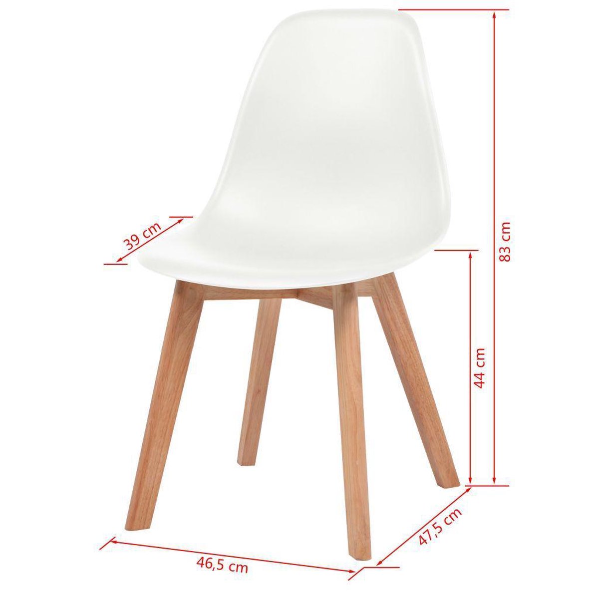 Vidaxl Eetkamerstoelen 2 St Kunststof - Wit