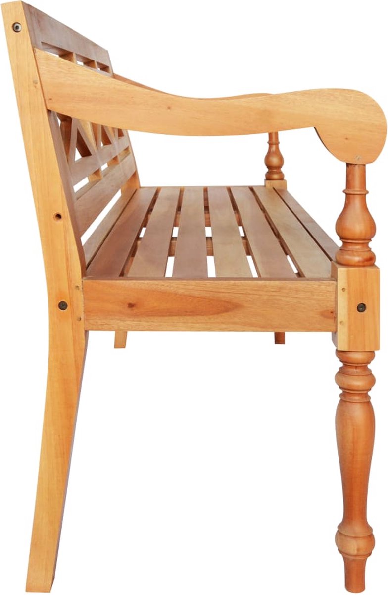 Vidaxl Bank Batavia 136 Cm Massief Mahoniehout Licht - Bruin