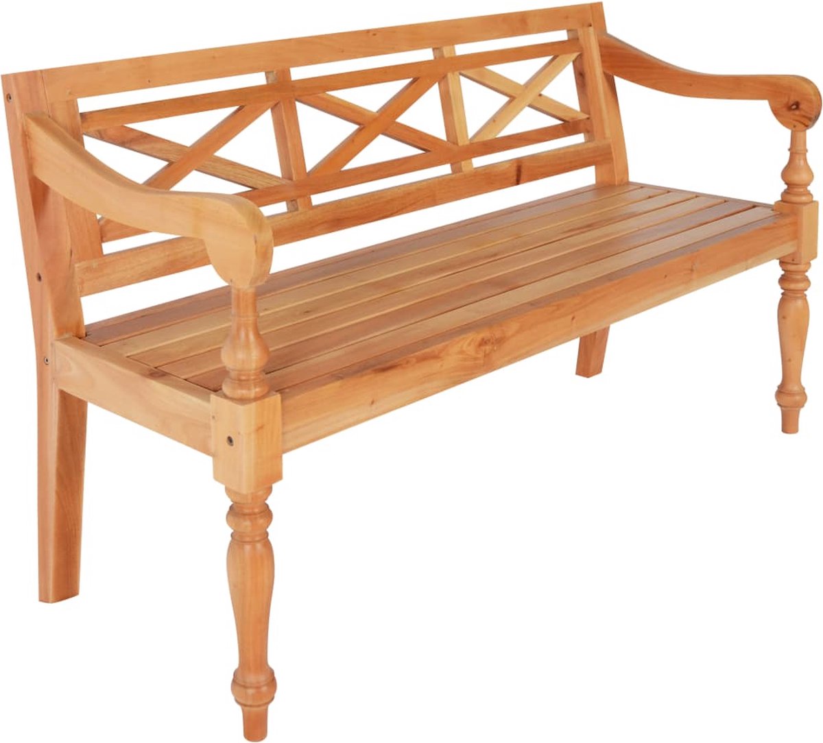 Vidaxl Bank Batavia 136 Cm Massief Mahoniehout Licht - Bruin