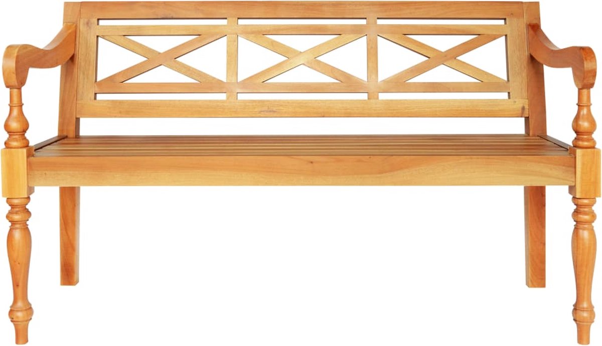 Vidaxl Bank Batavia 136 Cm Massief Mahoniehout Licht - Bruin