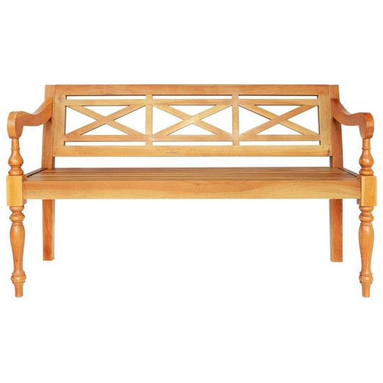 Vidaxl Bank Batavia 136 Cm Massief Mahoniehout Licht - Bruin