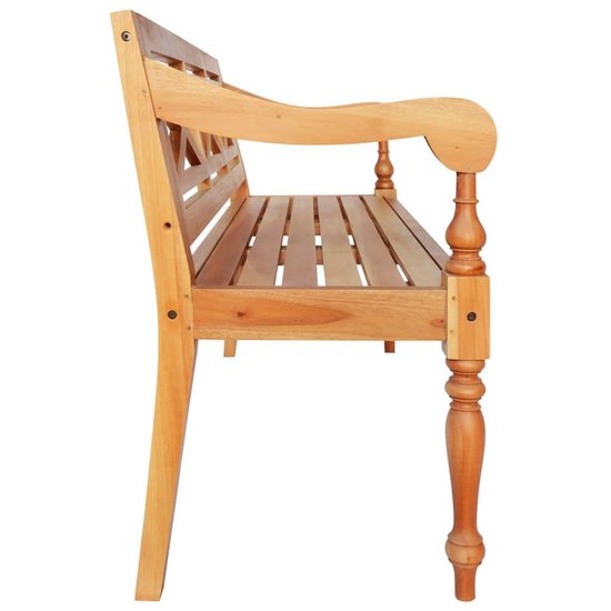 Vidaxl Bank Batavia 136 Cm Massief Mahoniehout Licht - Bruin