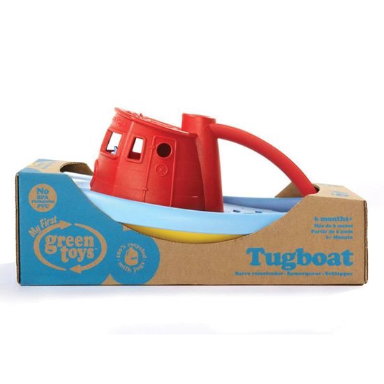 Green Toys Tugboat - Red Handle