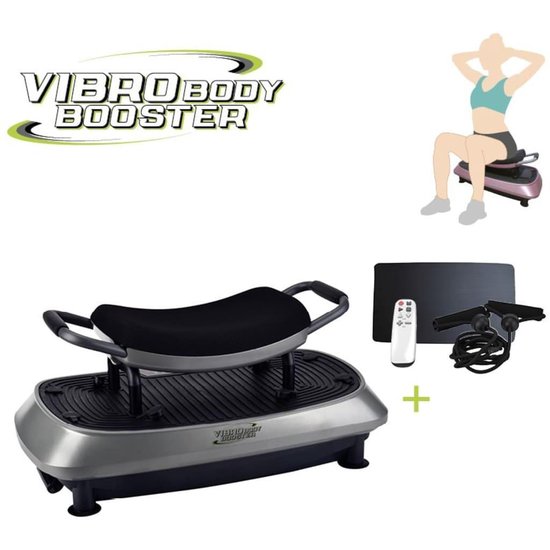As Seen On Tv Vibro Body Booster Vibration Fit Plate met zitvlak - Zwart