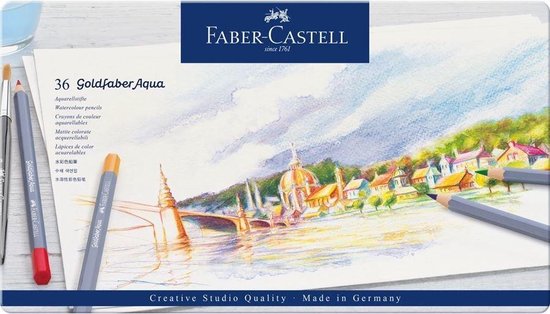 Faber Castell Aquarelkleurpotlood Faber-castell Goldfaber Etui 36 Stuks