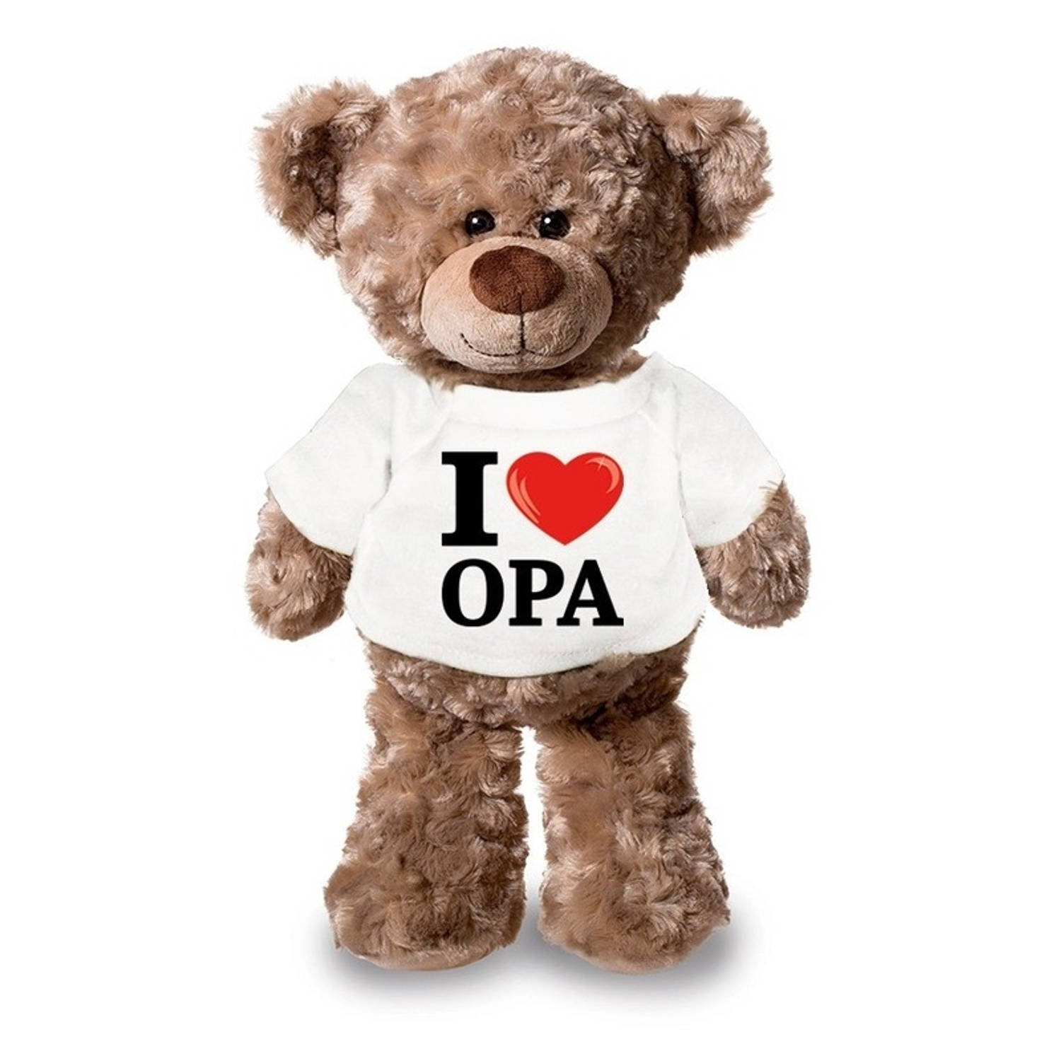 Knuffelbeer Met I Love Opa T-shirt 43 Cm - Bruin