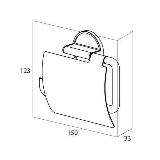 Tiger Tune Toiletrolhouder met Klep - Goud