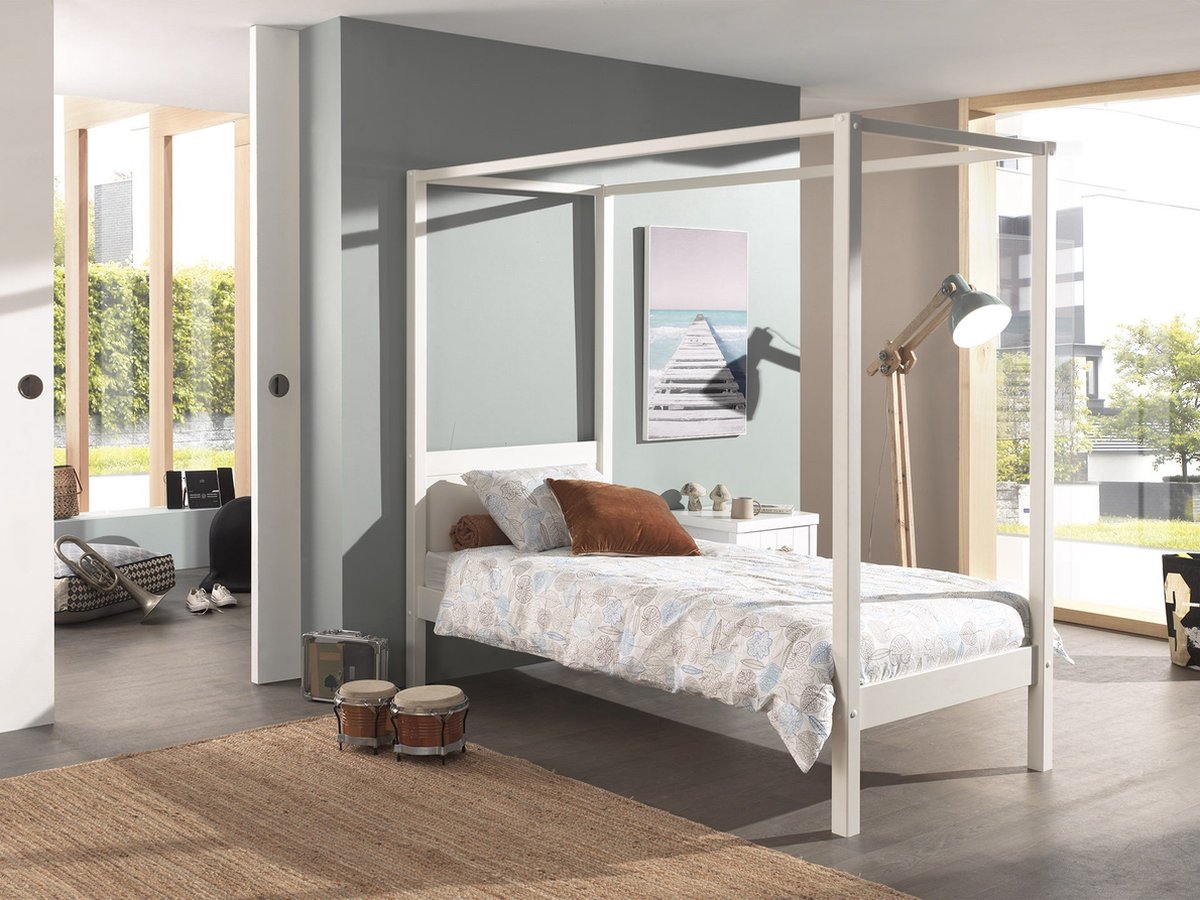 Vipack Pino Hemelbed 90 x 200 cm - Wit