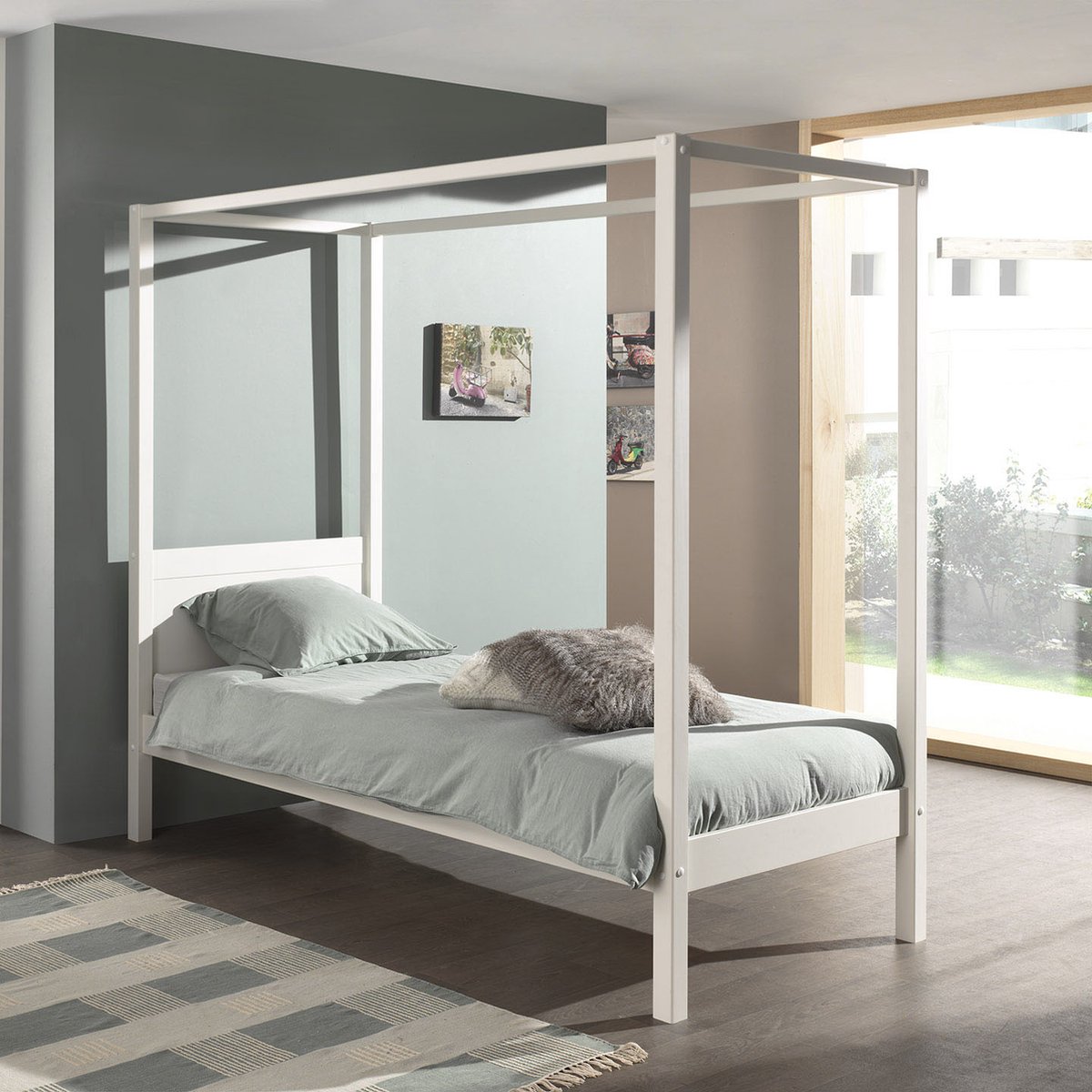 Vipack Pino Hemelbed 90 x 200 cm - Wit