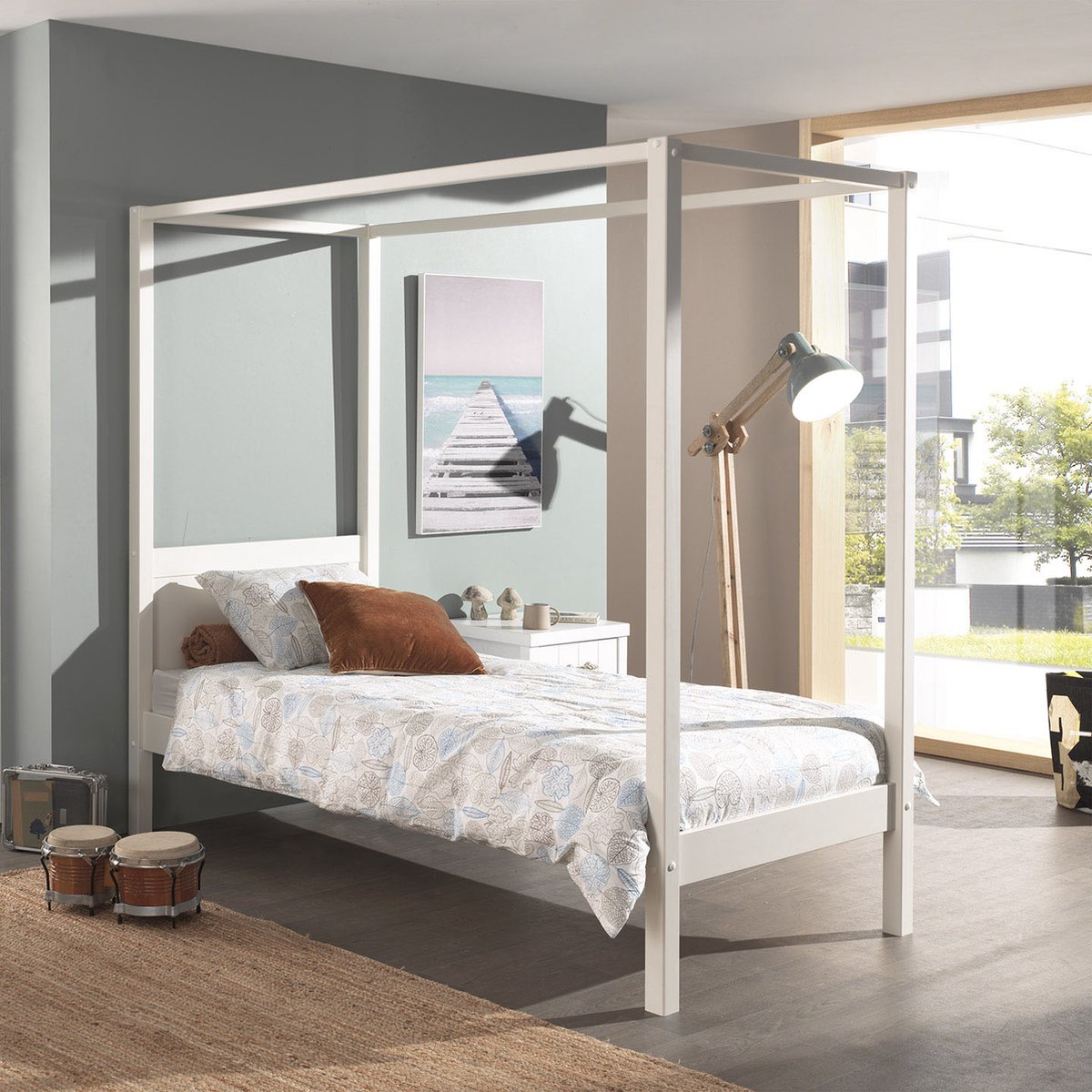 Vipack Pino Hemelbed 90 x 200 cm - Wit