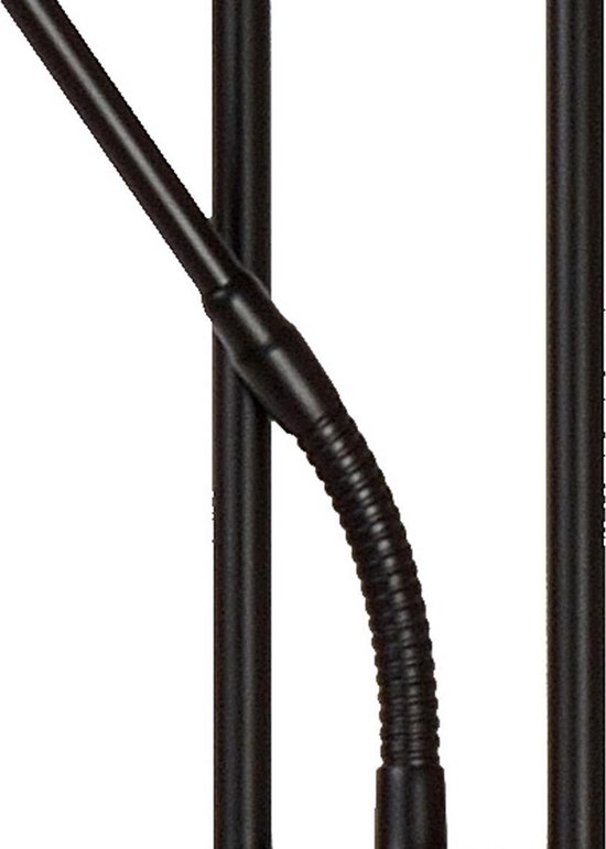 Lucide Champion-led Vloerlamp 20w +4w H180cm 1600+320lm - Zwart