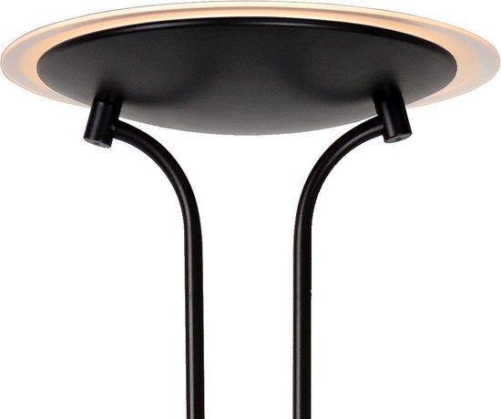 Lucide Champion-led Vloerlamp 20w +4w H180cm 1600+320lm - Zwart