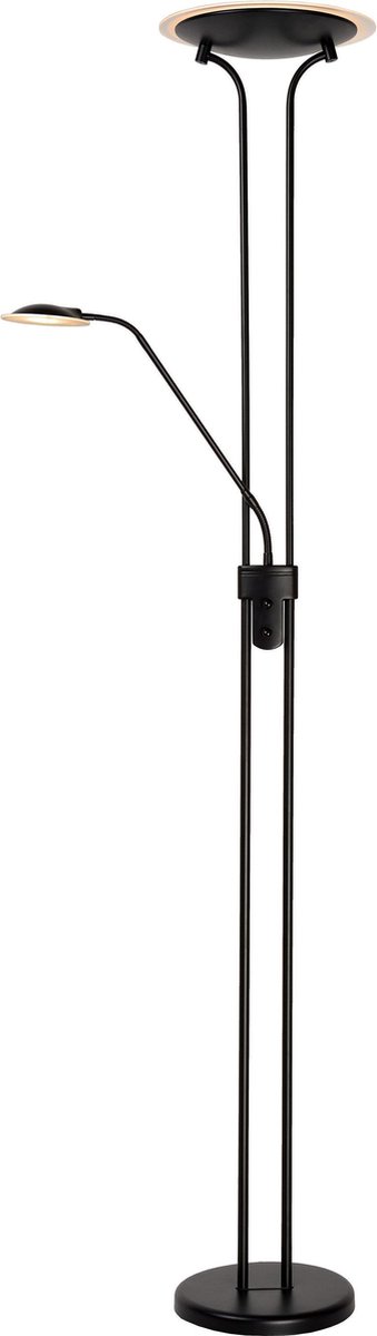 Lucide Champion-led Vloerlamp 20w +4w H180cm 1600+320lm - Zwart