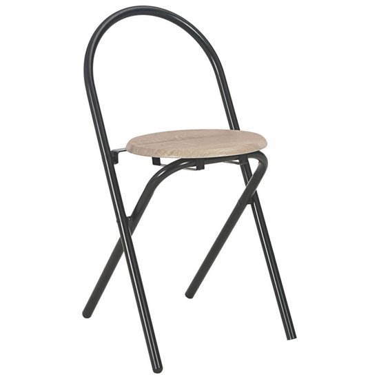 Vidaxl 3-delige Eethoek Inklapbaar Met Opbergrek Mdf En Staal - Bruin