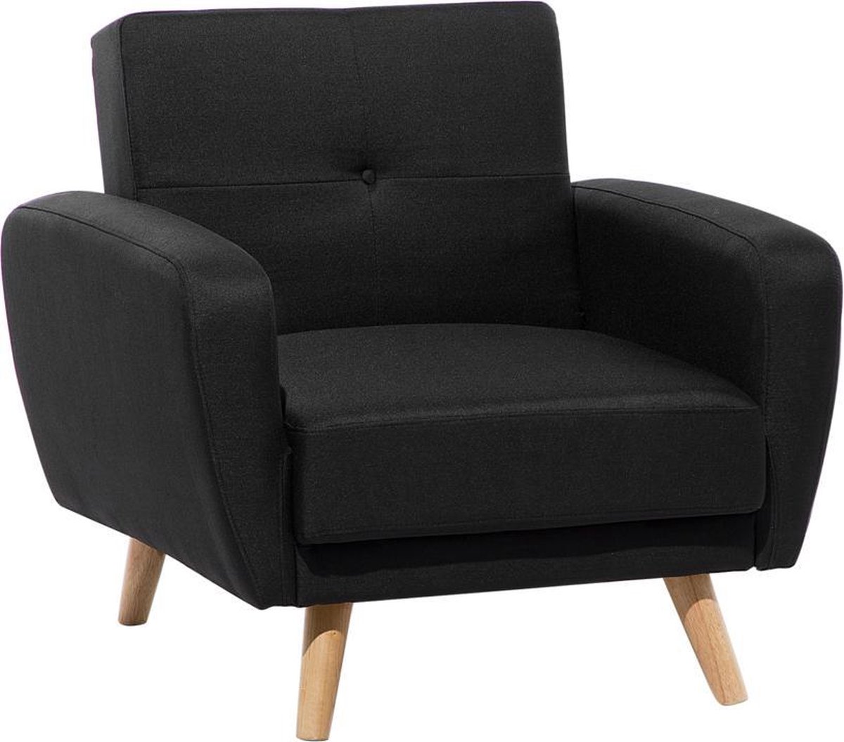 Beliani Florli Fauteuil Polyester 85 X 89 Cm - Zwart