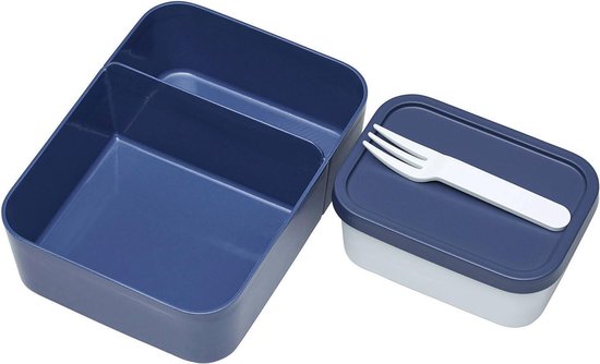 Mepal Lunchbox Bento Large 17 X 25,5 X 6,5 Cm Donker - Blauw