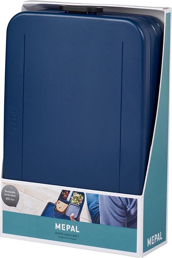 Mepal Lunchbox Bento Large 17 X 25,5 X 6,5 Cm Donker - Blauw