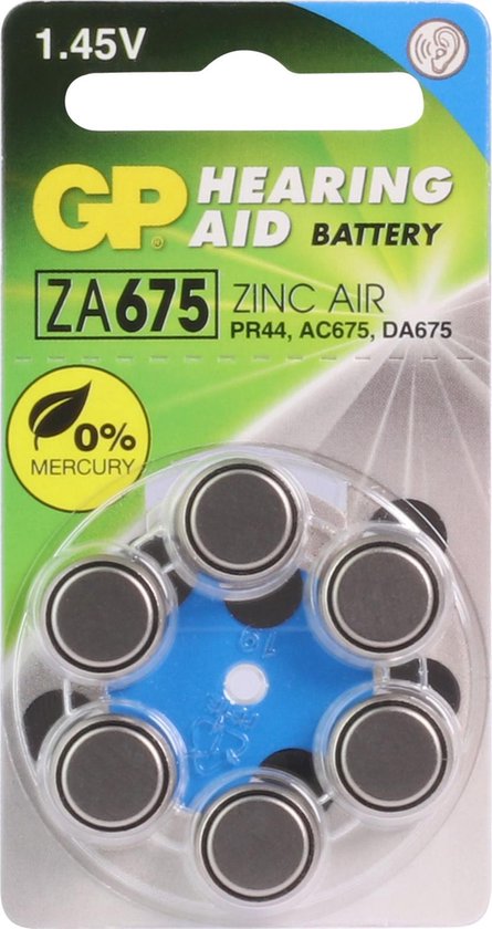 GP Za675 Hoorapparaat Knoopcel Zinc Air Batterij