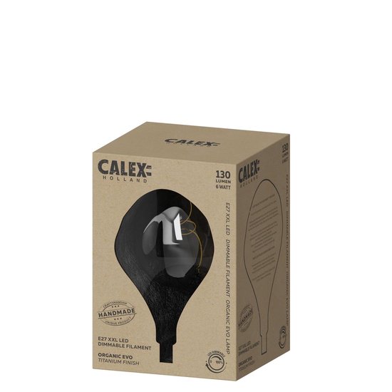 Calex LED E27 6W Splash 27 cm XXL Organic Lichtbron - Grijs