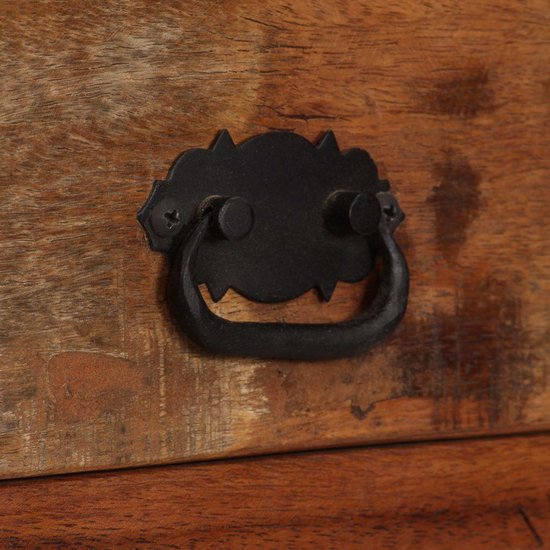 Vidaxl Dressoir Met Schappen 65x30x180 Cm Massief Gerecycled Hout - Bruin