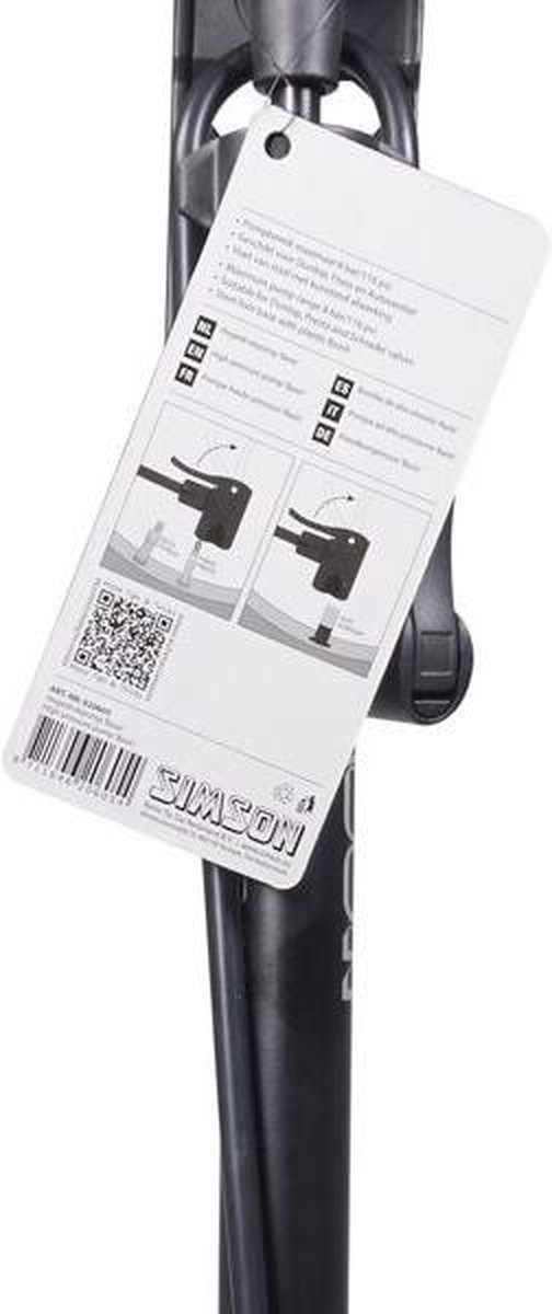 Simson Hogedrukpomp Basic 60 Cm - Zwart