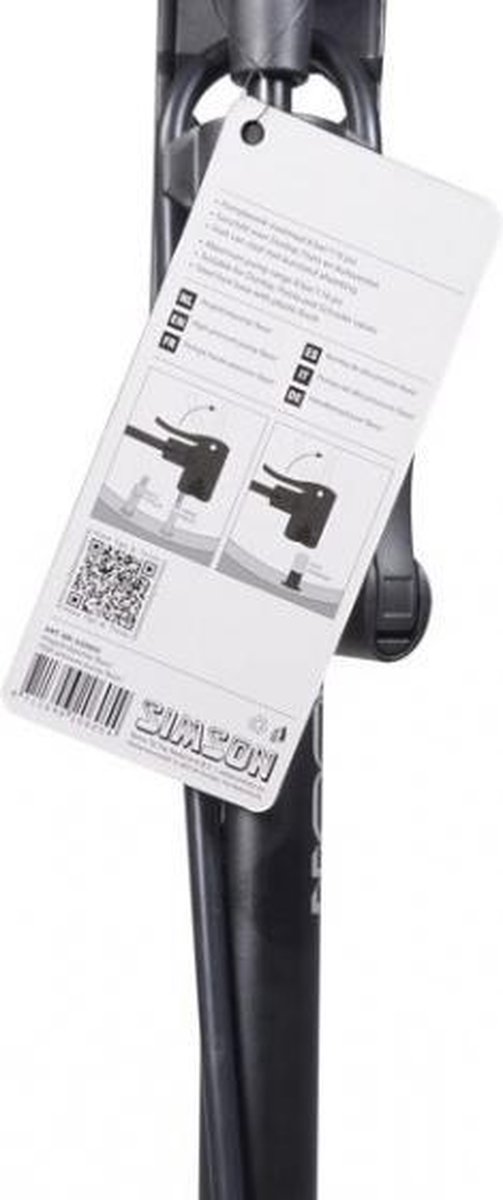 Simson Hogedrukpomp Basic 60 Cm - Zwart