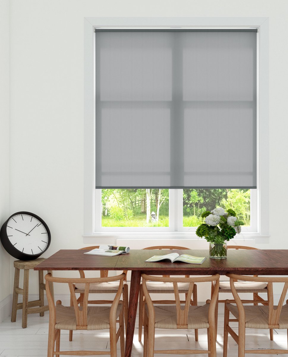 Decosol Mini Rolgordijn Doorschijnend 67x160 Cm Effen Antraciet