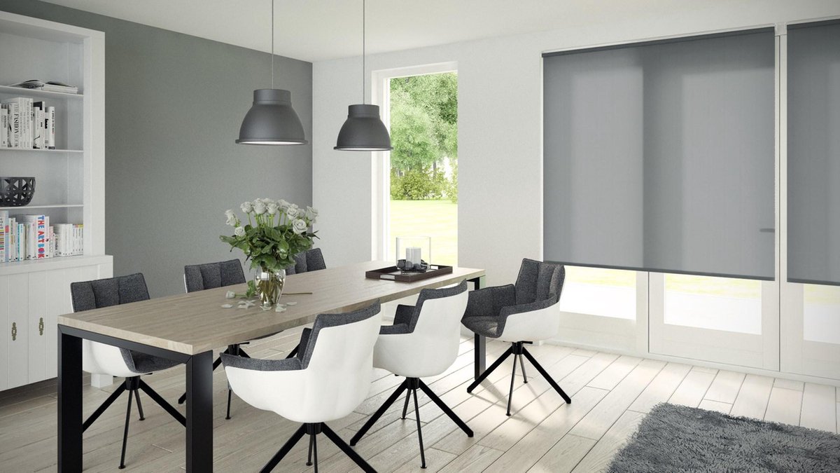 Decosol Mini Rolgordijn Doorschijnend 67x160 Cm Effen Antraciet