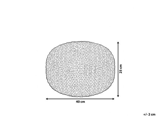 Beliani Conrad Poef Katoen 50 X 50 Cm - Bruin