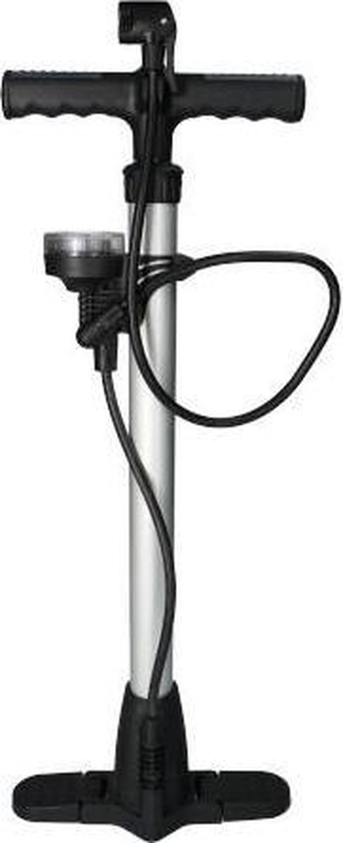 Luxe Fietspomp Met Dubbel Ventiel Inclusief Manometer - Max 11 Bar - Zwart