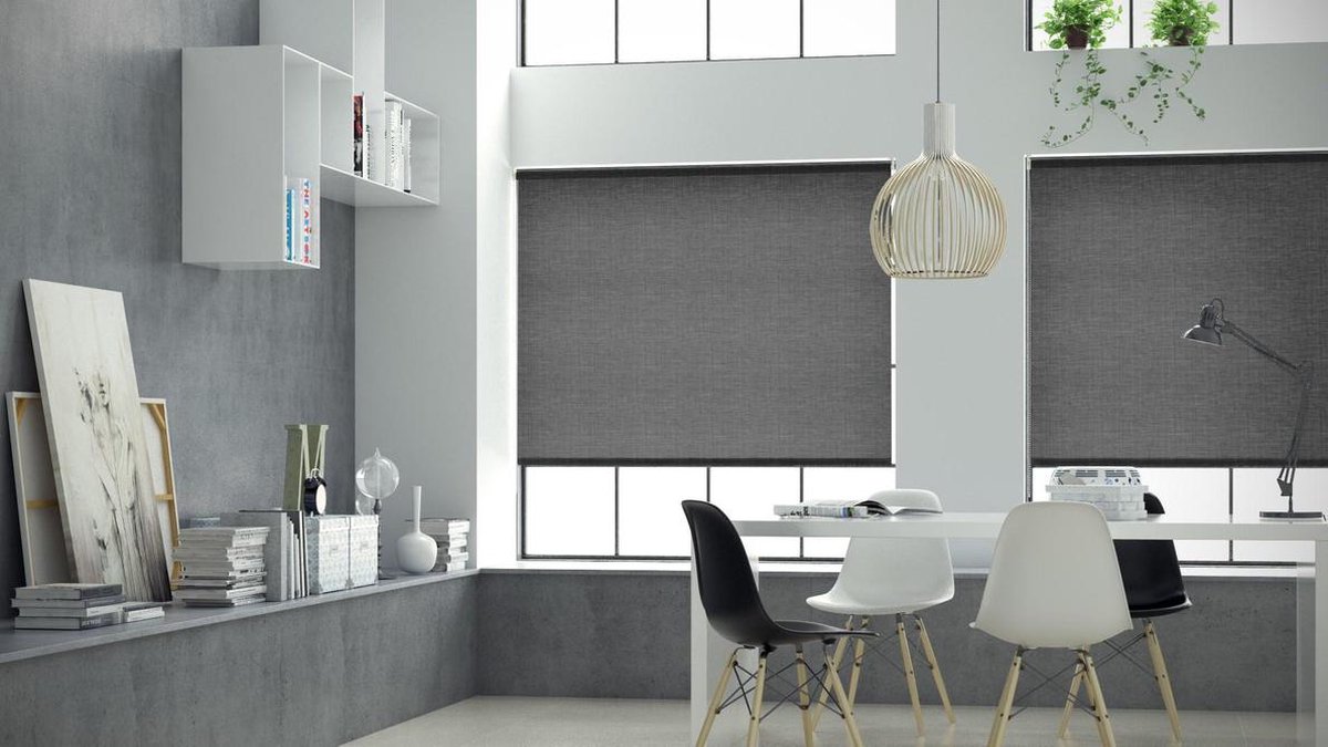 Decosol Rolgordijn Deluxe Doorschijnend 60x190 Cm Antraciet