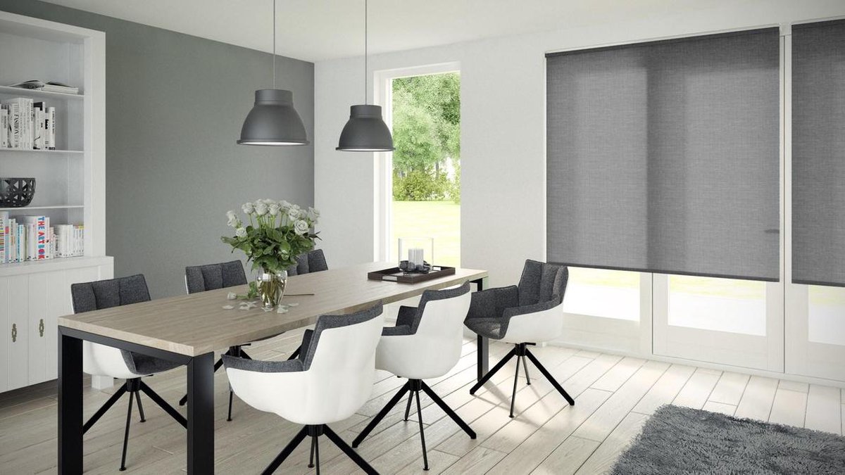 Decosol Rolgordijn Deluxe Doorschijnend 60x190 Cm Antraciet