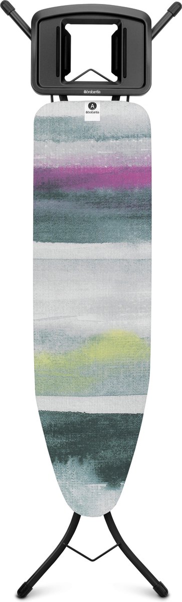 Brabantia Strijkplank met Strijkijzerhouder 110 x 30 cm - Zwart