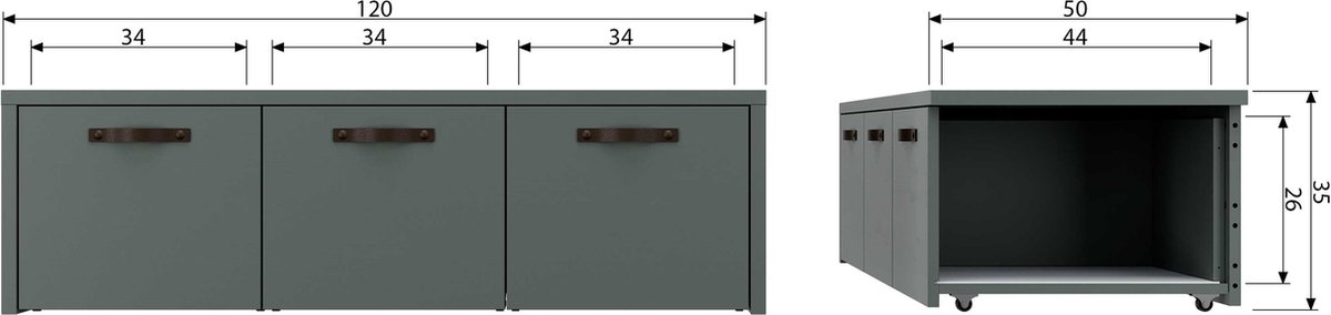 vtwonen Stage Kistbank - Groen