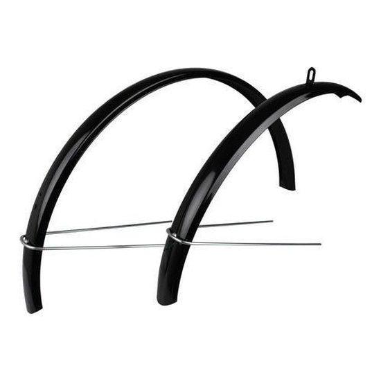 TOM Spatbord Set Hybride Staal 28 Inch - Zwart