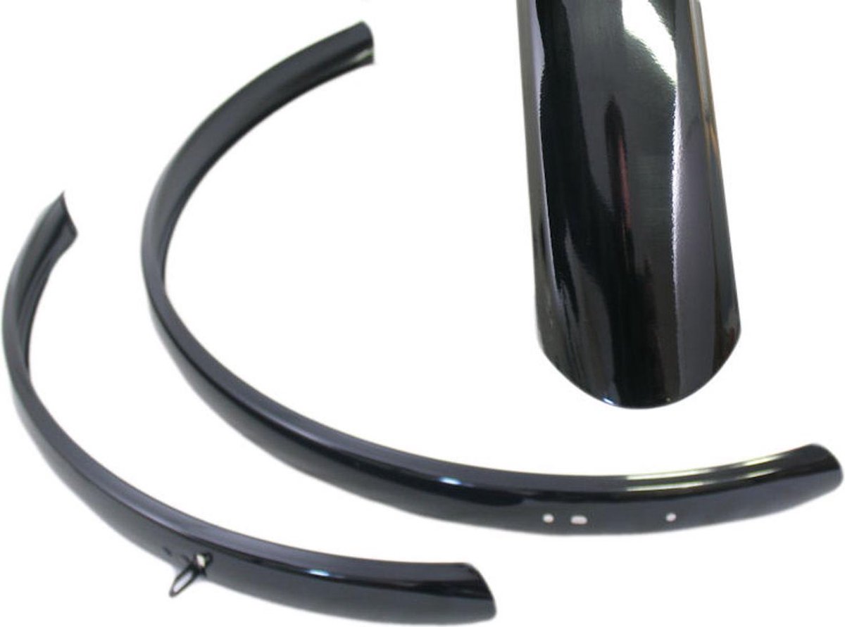 TOM Spatbord Set Hybride Staal 28 Inch - Zwart