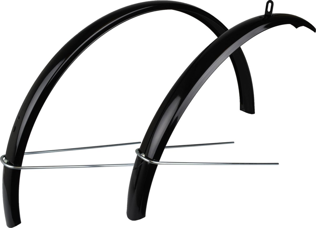 TOM Spatbord Set Hybride Staal 28 Inch - Zwart