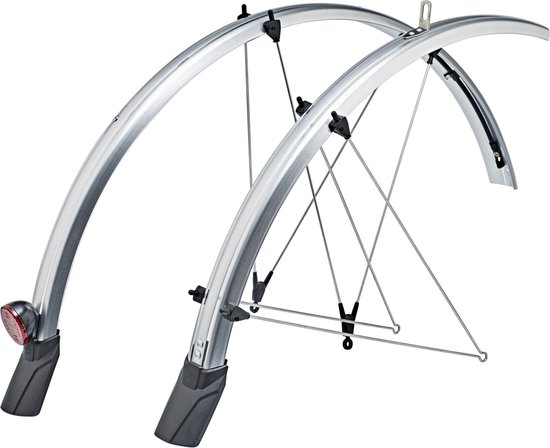 SKS Spatbordenset Bluemels Kunststof 28 Inch X 45 Mm Zilver - Silver