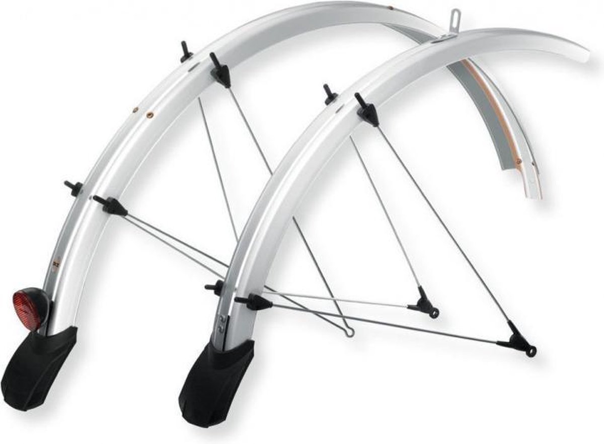 SKS Spatbordenset Bluemels Kunststof 28 Inch X 45 Mm Zilver - Silver