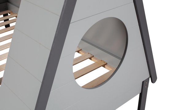 Woood Tipi Bed 90 x 200 cm - Grijs