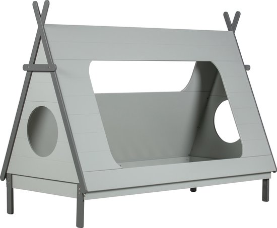 Woood Tipi Bed 90 x 200 cm - Grijs