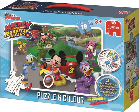 Jumbo Kleurplaatpuzzel Disney Mickey Mouse 23-delig